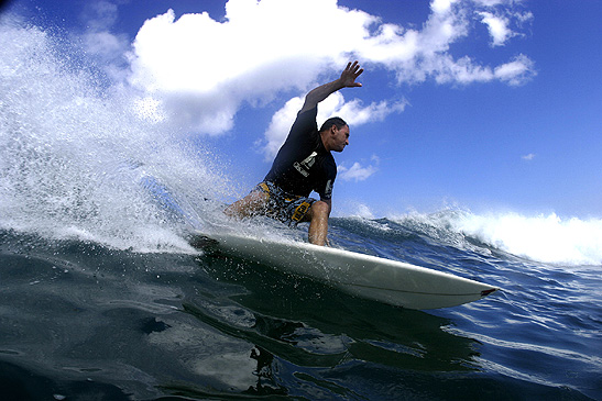Hans Hedemann surfing at Turtle Bay Resort