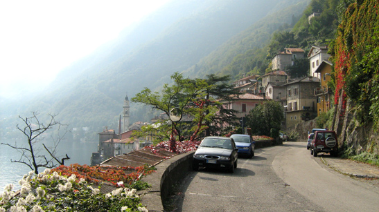 road along Lake Como