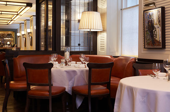 interior of London's 34 Restaurant