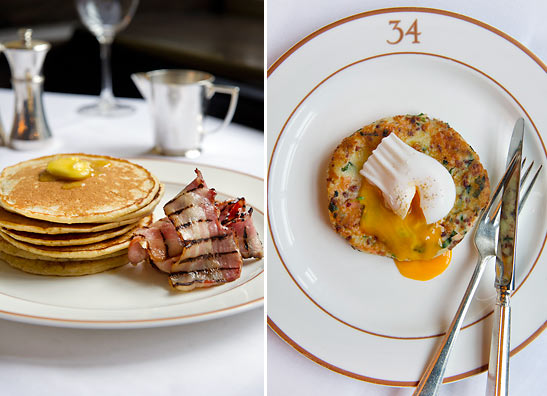 34 Restaurant's pancakes and smoked salmon