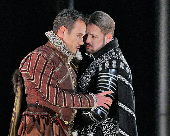 Mariusz Kwiecien as the Duke of Nottingham and Matthew Polenzani as Roberto Devereux