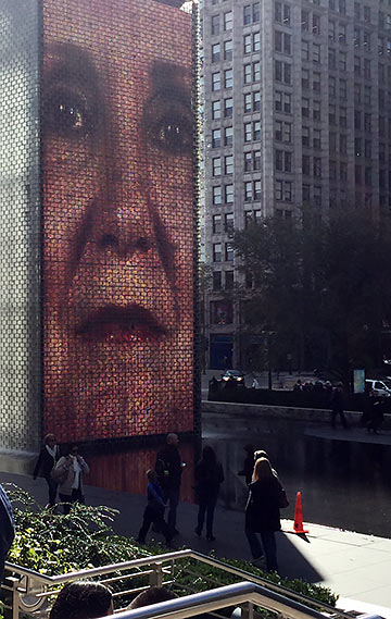 the Crown Fountain