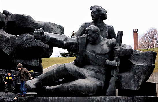 Soviet-era monument in Kiev