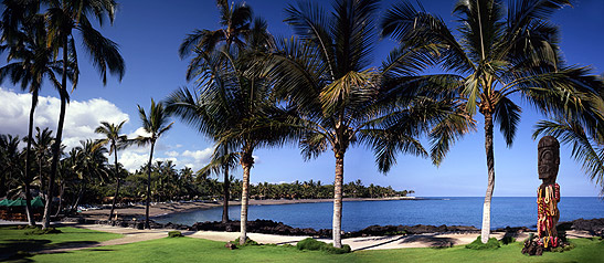 the beach in front of Kona Village Resort, Hawaii