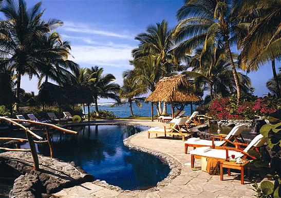 the small Bora-Bora pool at Kona Village Resort