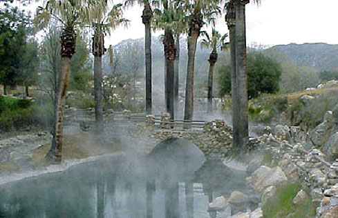 natural hot springs and palms, Warner Springs Ranch