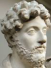 a bust of Marcus Aurelius