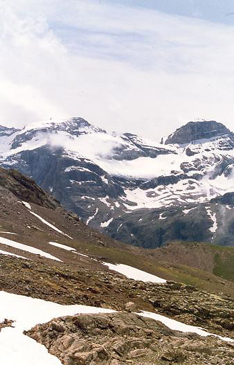 snow-covered Monte Perdido in the Pyrenees