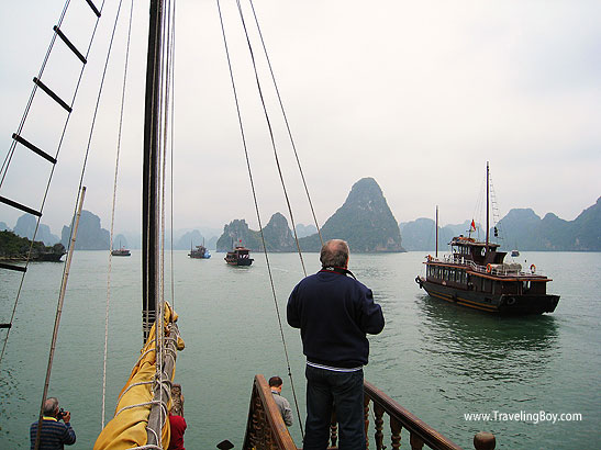 touring Ha Long Bay, Vietnam