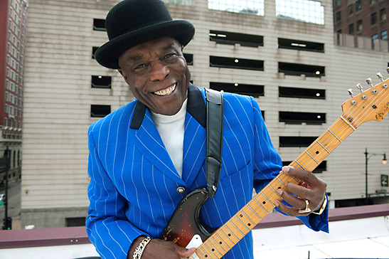Buddy Guy with his Fender Stratocaster
