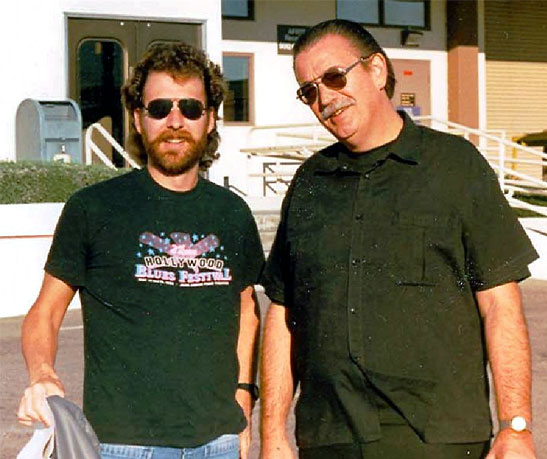 the author with Charlie Musselwhite in 1987, Los Angeles, CA