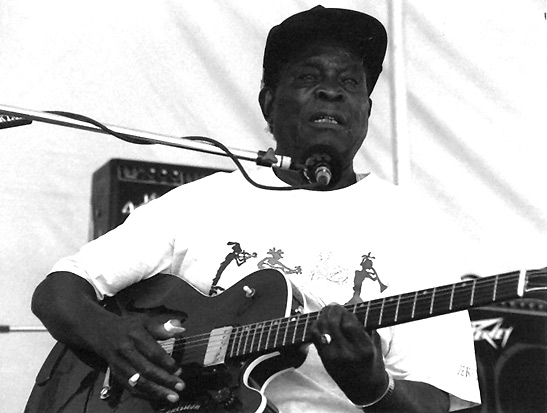 Honeyboy Edwards performing at Long Beach, CA