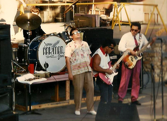 James Harman and his band in concert, 1988