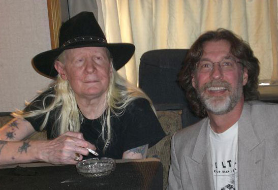 Johnny Winter with writer