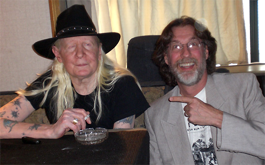the writer with Johnny Winter