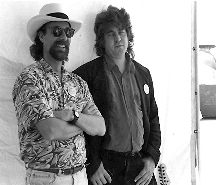 the author with Mick Taylor, Long Beach CA, 1993