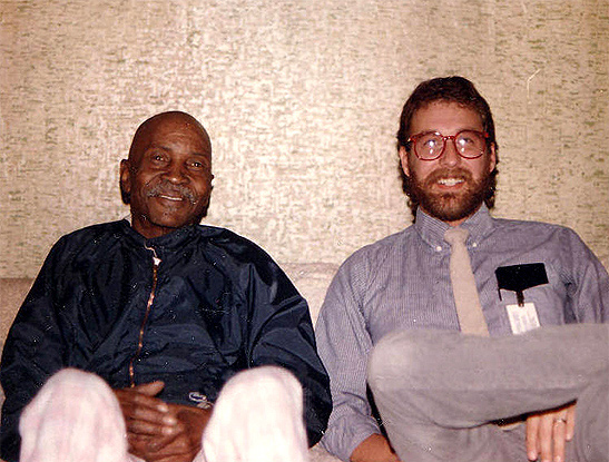 the writer with Eddie Vinson, Los Angeles, 1987