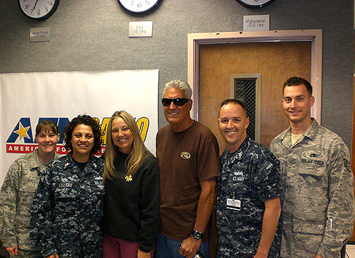 Rod and Honey Piazza visiting American troops