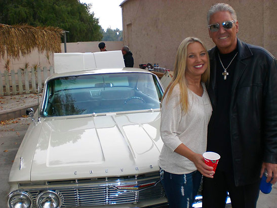 Rod and honey Piazza arriving for Rod's birthday  party at the American Legion Post No.79 in Riverside, CA