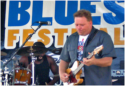 Lightnin' Malcolm and Cameron Kimbrough performing at the San Diego Blues Festival