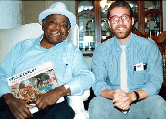 the writer and Willie Dixon in 1987