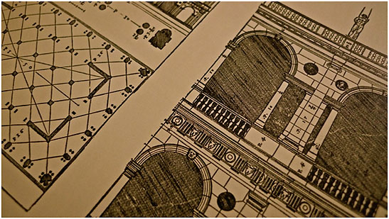 architectural design work of the Basilica Palladiana from Palladio