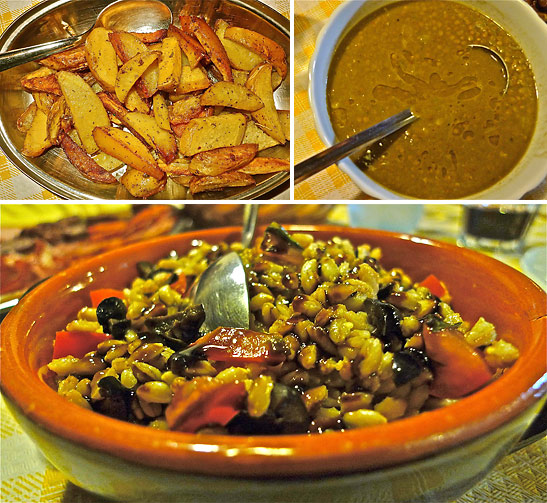 side dishes at the Locanda de Senari