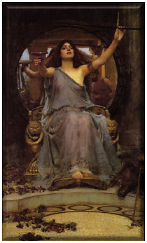 Circe Offering the Cup to Odysseus by John William Waterhouse, at the Oldham Art Gallery, Oxford, U.K
