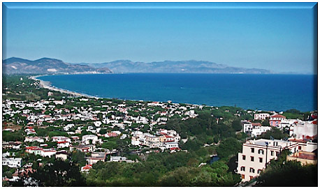panoramic view of the Tyrrhenian Coast from the Centro Storico, San Felice Circeo