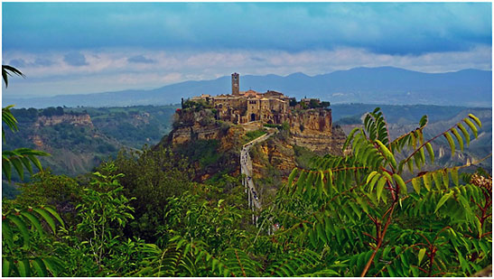 view of Civita di Bagnoregio from afar