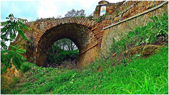 a portion of the original wall at Civita di Bagnoregio