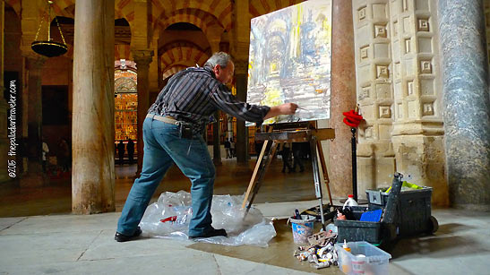artist at the Mezquita
