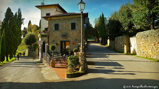 street scene in Cortona, Tuscany