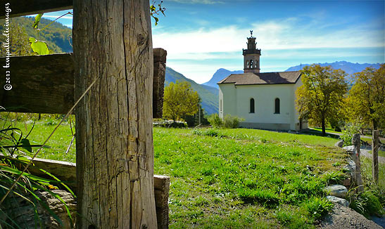 a view of The Sanctuary of Our Lady of Carravaggio, Deggia, Italy