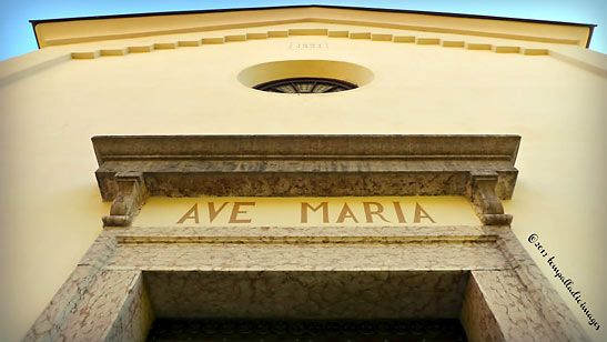 entrance to The Sanctuary of Our Lady of Carravaggio, Deggia