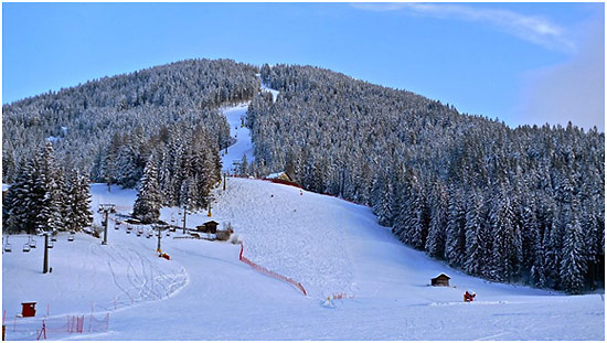 ski slopes at Villabassa in the Trentino-Alto Adige region of Northern Italy