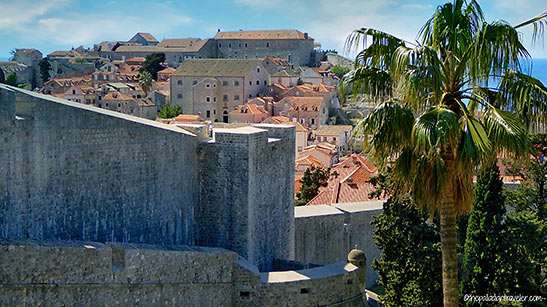 a section of Dubrovnik's 2 kilometer-long circular wall