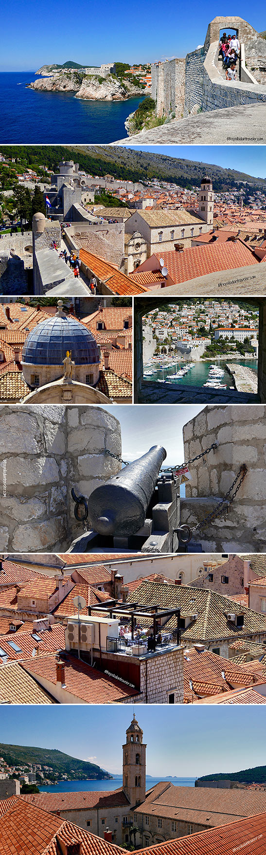 view of Dubrovnik's walls and Old Town