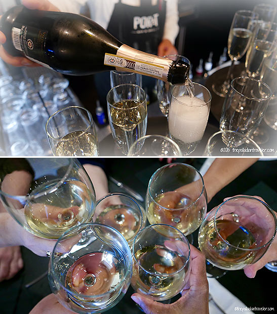 Prosecco at the PORaT Bar and Grill, Dubrovnik