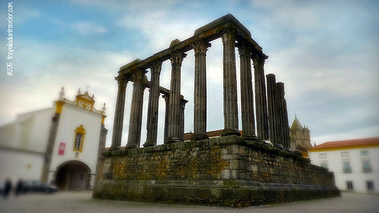 ruins of the Temple of Diana in Évora