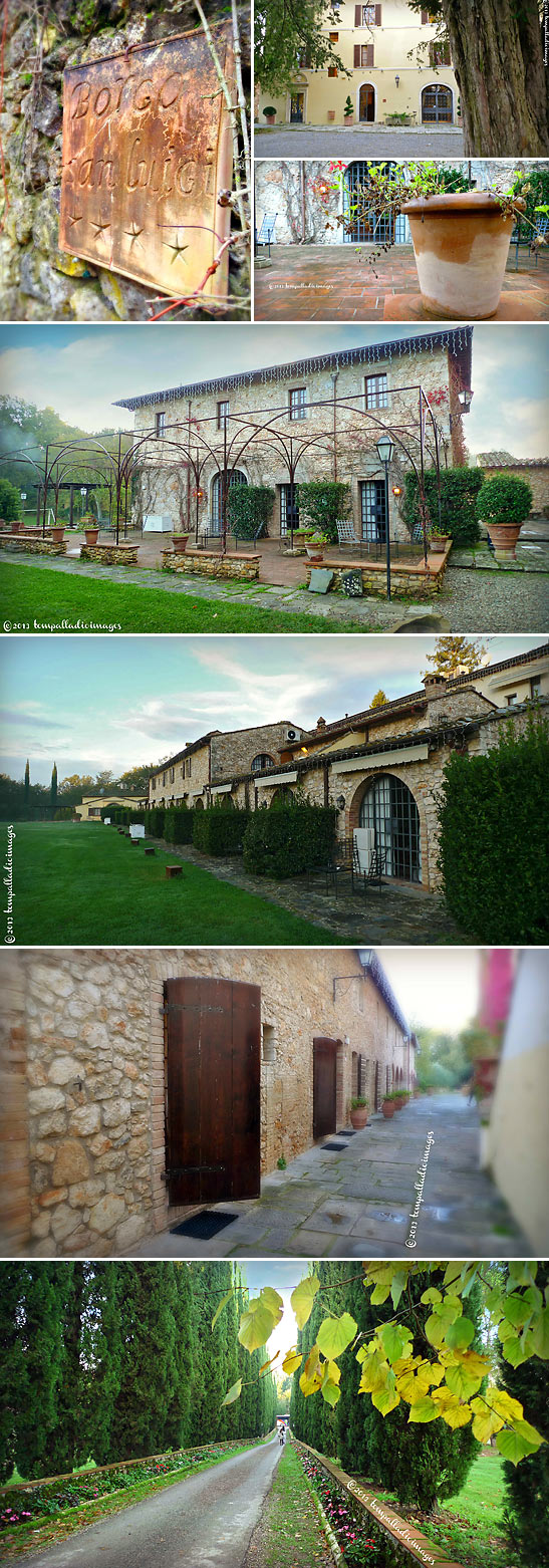 views of the Borgo San Luigi villa, Tuscany