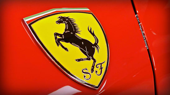 the prancing horse Ferrari logo