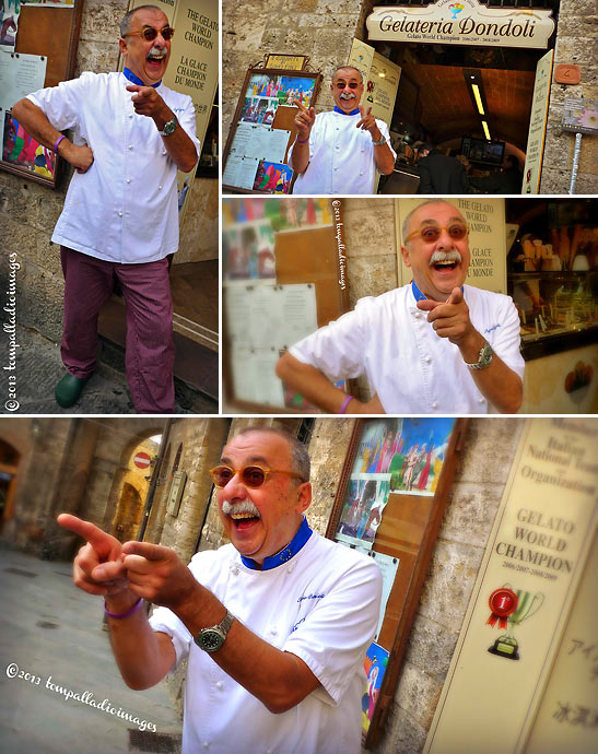 Sergio Dondoli in various poses for the camera