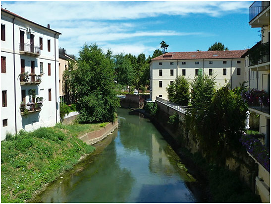 riveer scene in Vicenza, Italy