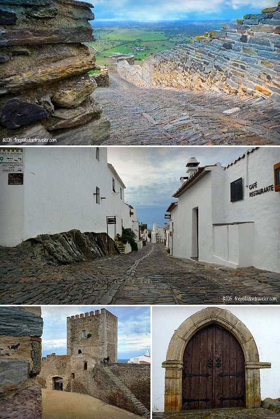 the cobbled streets, whitewashed cottages and a 14th century castle at Monsaraz