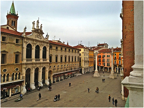 bird's-eye view of Piazza dei Signori - Vicenza, Italy