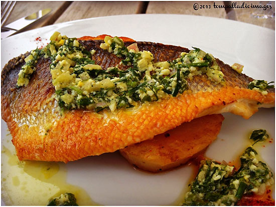 a fish dish at the La Co(o)rniche Hotel restaurant