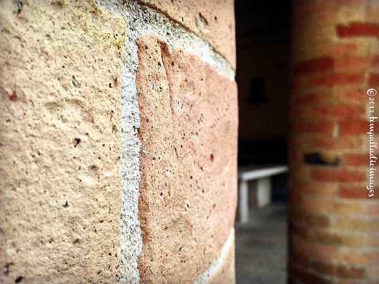 stone column of an structure dating back to Roman times, Senigallia