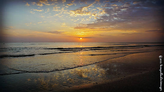 sunset at a beach in Senigallia