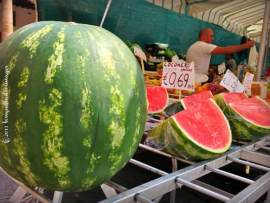 watermelons for sale at the Foro Annonario